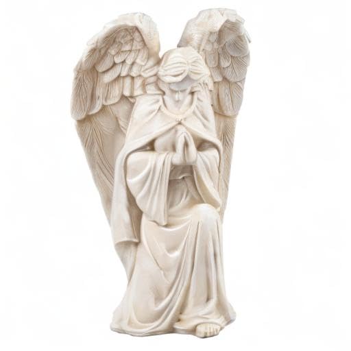 Fox Valley Traders Aoboco White Resin Angel Statue - Religious Garden Statue Remembrance Memorial Guardian Angel – 16 inch