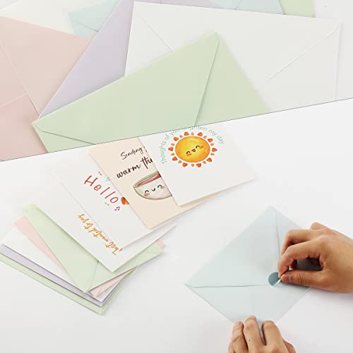 Mr. Pen- Thinking of You Cards with Envelopes, 20 Unique Design | Large 5”x7”, Thinking of You Card, Blank Inside, Greeting Cards Thinking of you, Encouragement Cards - color: Cheerful