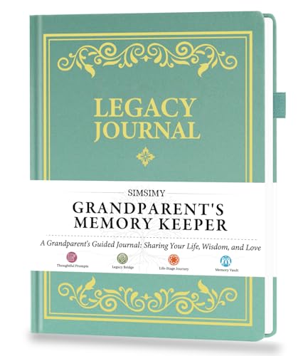 Grandparents Life Story Journal, Keepsake Legacy Journal with Prompt Questions, Tell Me Your Life Story Grandparent Memory Book, Linen Hardcover Gift for Nana, Grandma, Grandpa, Parents - color: Teal, size: Grandparents' Life Story Journal