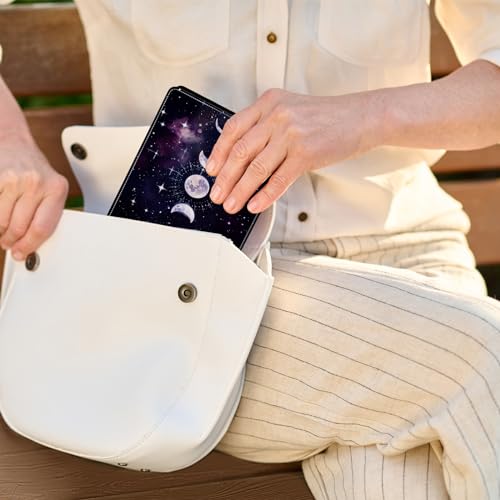 Photo Album 4x6 Photos - 60 Photos Capacity PU Leather Cover Photo Album with Strong Elastic Band, Portable Picture Album for Family Wedding Wedding Anniversary, Moon Sun Stars - color: Moon Sun Stars