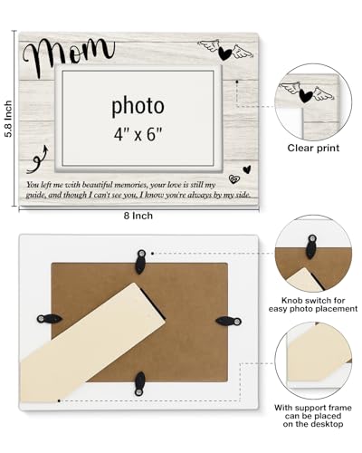 Memorial Gifts for Loss of Mom Picture Frame Sympathy | Gifts for Loss of Mother Bereavement Remembrance Gift Picture Frame for 4X6 Photo