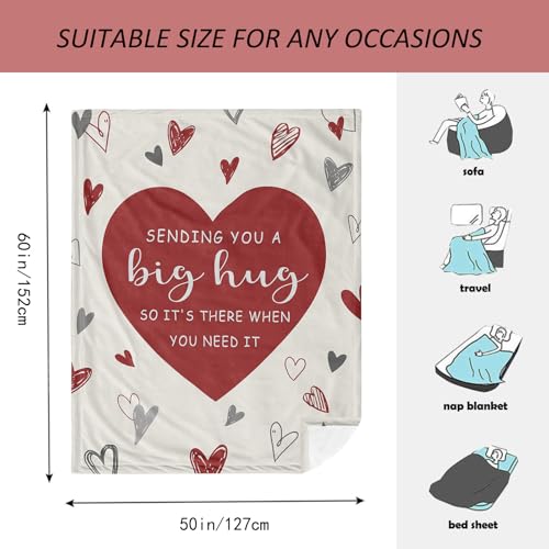 Get Well Gifts for Women, Hug Blanket 60"X50", Get Well Soon Gifts | Get Well Gifts for Women After Surgery, Thinking of You Gifts for Mom Sister Friend, Feel Better/Inspirational Gift for Women