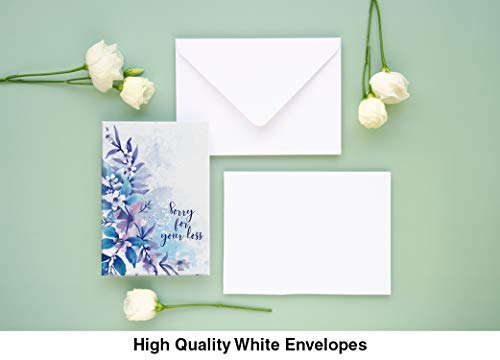 Dessie 30 Unique Sympathy Cards With Greetings Inside. 30 Different, Large Greeting Cards With Envelopes and Matching Sealing Stickers. Includes Sturdy Storage Box.