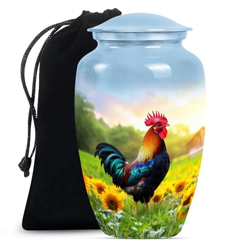 Rooster Urn for Ashes Adult Male - Urns for Women Human Ashes (10inch 1Pc) - size: Large