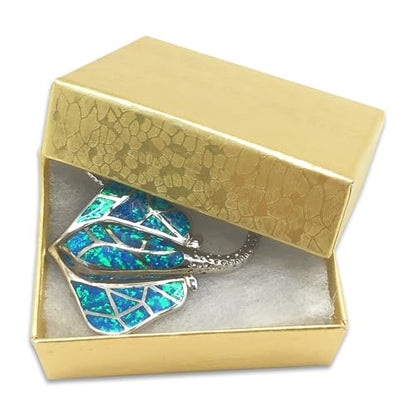 TheDisplayGuys 100 Cardboard Jewelry Gift Boxes with Inserts - Gold Foil - size: 100 Pack