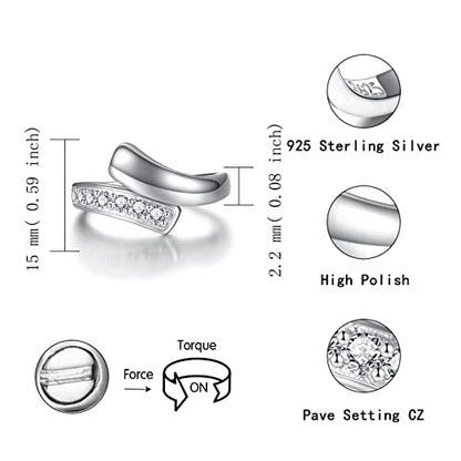 Sterling Silver Urn Ring for Ashes: Women Cubic Zirconia Ash Ring Memorial Cremation Jewelry Bereavement Keepsakes Gift for Loss of a Loved One