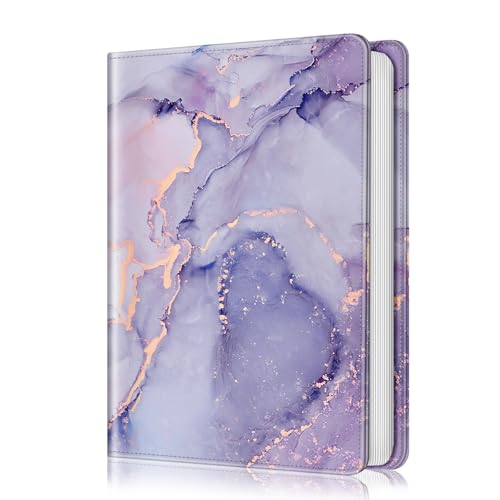 Fintie Photo Album 4x6 Photos - 112 Pockets Wallet Albums Memory Book | Vegan Leather Cover, 4X6 Picture Keepsakes, Family/Wedding/Travel Memory Book, Baby/Kids/Boys/Girls Gift, Lilac Marble - color: lilac marble