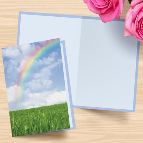 Designer Greetings For Your Words, Blank Cards 6 Pack - color: Glittery Rainbow