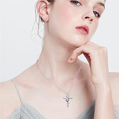 Cross Urn Necklace for Ashes 925 Sterling Silver Cremation Jewelry with Funnel Filler Kit Ashes Necklace for Human Women Girl Pets - color: A_Pink Butterfly Urn Necklace, style: Personalized