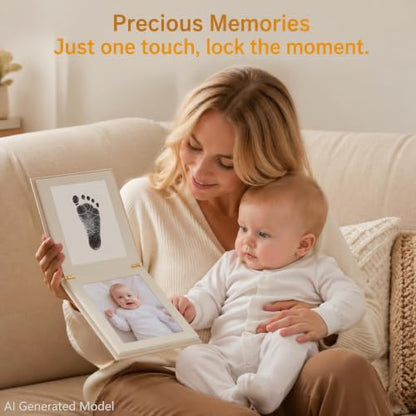 Inkless Baby Hand and Footprint Kit | Pet Memorial Paw Print Kit,Black Ink Pad 4 Pack - color: Black