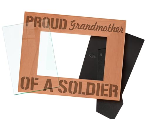 ThisWear Proud Grandmother of Soldier Wood Frame - Landscape 4x6 - color: Grandmother, size: 4x6 Photo - Landscape