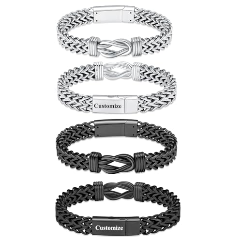 shajwo Cremation Jewelry Infinity Knot Urn Bracelet for Human Ashes for Women Men Memorial Keepsake Link Bracelet - color: Customize