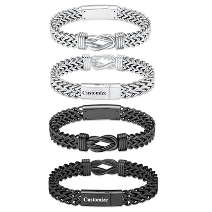 shajwo Cremation Jewelry Infinity Knot Urn Bracelet for Human Ashes for Women Men Memorial Keepsake Link Bracelet - color: Customize