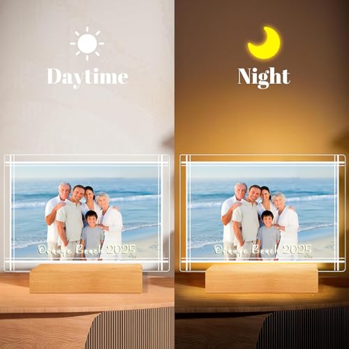 LOUISMIAA Custom Picture Frames Night Light,Personalized Photo Frame,Customized Picture Frame,Personalized Anniversary Birthday Valentine's Day Gifts for Women Same Day Shiping - color: Style 6