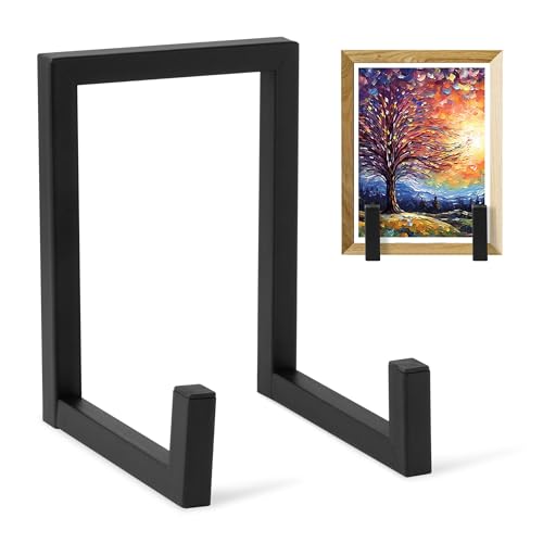 Plate Holder Stands for Display - 6 Inch Metal Picture Plaque Frame Photo Stand Displaying, Black Easels for Books Platters Artworks Collectibles Dishes Creation Tabletop Decor - color: Black, size: 6 Inch