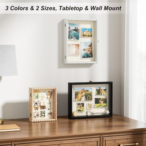 Love-KANKEI Deep Shadow Box Frame 11x14,Solid Wood Beaded Edge Frame,Black - color: Black, size: 11x14