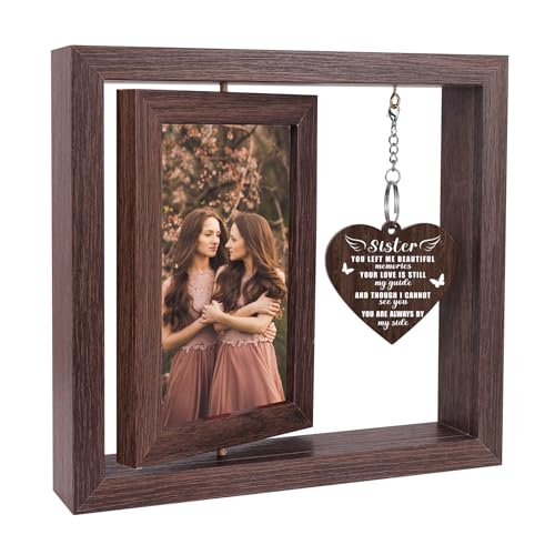 Memorial Gifts for Loss of Sister, Sympathy Gift for Loss of Sister Memorial Picture Frame, In Memory of Sister Grief Remembrance Bereavement Sentimental Gifts, Display Two 4x6 Photos - color: Memorial Sister