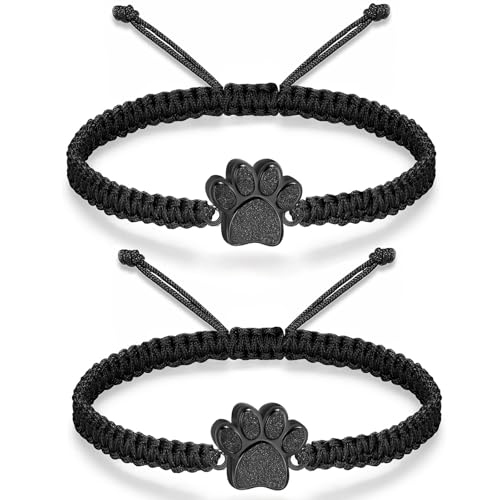 Urn Bracelet Cremation Jewelry for Ashes for Women Men Cremation Bracelet for Pets Ashes Keepsake Memorial Ash Bracelet - color: Black Set