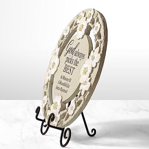 Let's Make Memories Personalized God Always Picks The Best Sympathy Garden Stone - Condolences