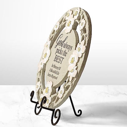 Let's Make Memories Personalized God Always Picks The Best Sympathy Garden Stone - Condolences