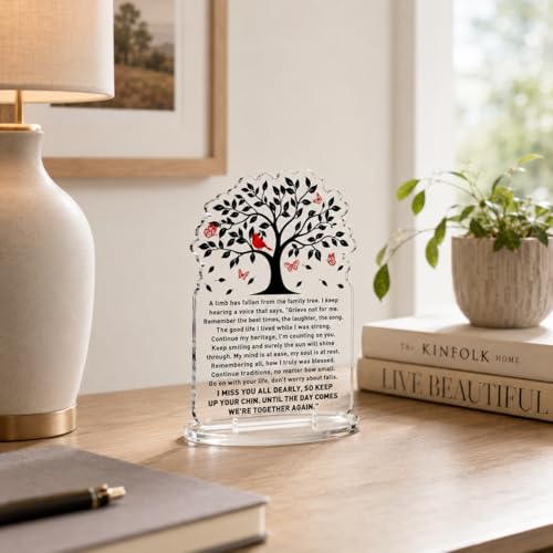 Sympathy Memorial Bereavement Condolence Grief Gifts for Loss of Loved One Friends Family, Memorial Remembrance Desk Decor Sign for Home Room Office Decorations, I Miss