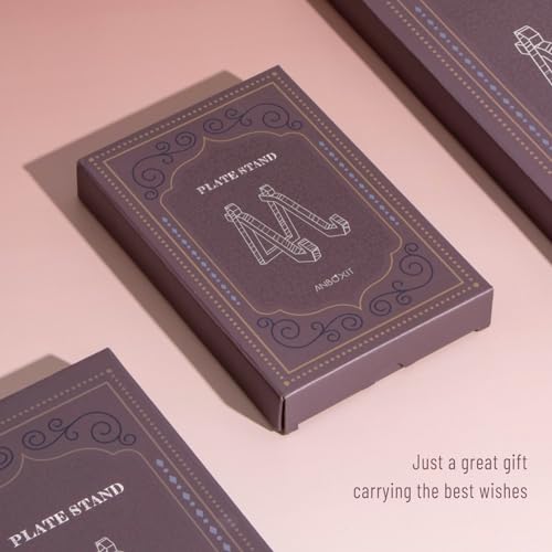 ANBOXIT Plate Display Stand, 4 Inch Plate Holder for Displaying | Decorative Plate Stand for Picture Frame Dish Photo Plaque Platter Wood Stand
