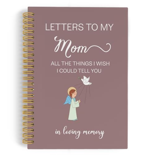 Letters to My Mom Spiral Notebook, Memorial Gifts for Loss of Mom Mother Sympathy Gift, Grief Journal for women, In Loving Memory Gifts 5.5"x8.3" 164pages Lined Notebooks College Ruled - color: to mom