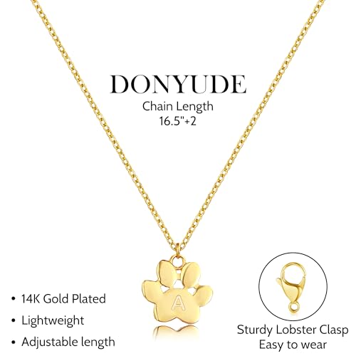 Dog Memorial Gifts for Loss of Dog Paw Print Neckalce for Women with Initial Dogs Mom Gifts Necklace for Women Dainty 14k Gold Plated Heart Necklace Pet Memorial Dogs Lover Birthday Gift for Pet Lovers - style: Big Paw H