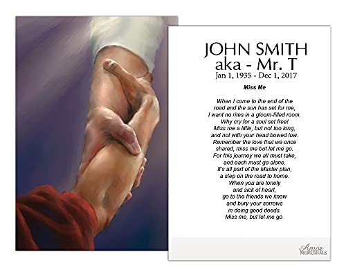 Funeral Memorial Prayer Cards - FPC1031EN Hands