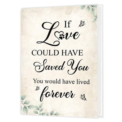 Pet Memorial Gifts Photo Album Holds 36 4x6 Photos, Cat or Dog Pet Loss Gifts, Pet Remembrance Gift, If Love Could Have Saved You Small Photo Album Memory Keepsake - color: Dog If Love