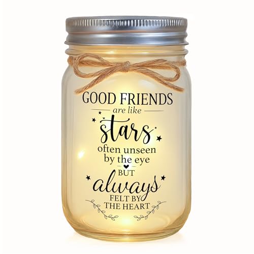 Friendship Gifts for Women, Mason Jar Night Light for Friends, Friendship Keepsake Home Decor, Birthday Thank You Gift for Bestie - style: Friend Gifts