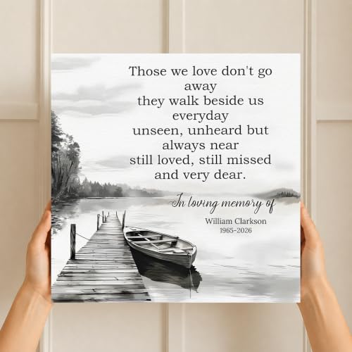 KiKiLuna Personalized In Loving Memory Square Canvas Wall Art - color: Design 6