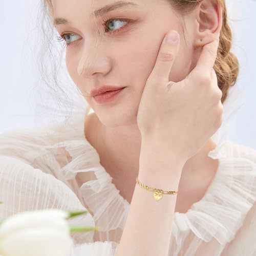 TUGHRA Gold Locket Bracelet for Women, 925 Sterling Silver Heart Photo Bracelet Lockets Memorial Keepsake Jewelry Gift for Mom, Wife, Daughter Mother's Day Birthday - style: A-Dragonfly