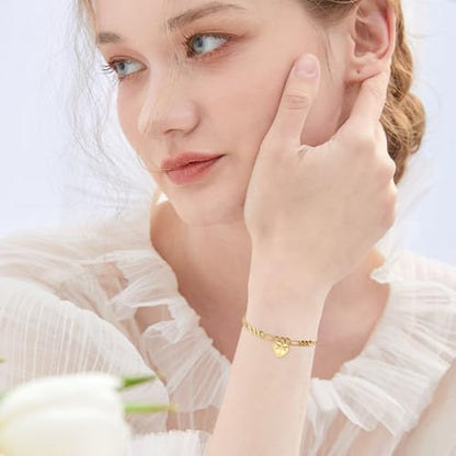 TUGHRA Gold Locket Bracelet for Women, 925 Sterling Silver Heart Photo Bracelet Lockets Memorial Keepsake Jewelry Gift for Mom, Wife, Daughter Mother's Day Birthday - style: A-Dragonfly