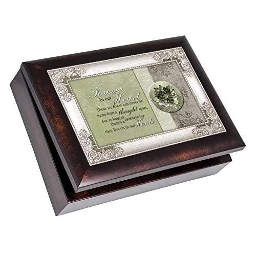 Cottage Garden Forever in Our Heart Bereavement Burlwood Italian Inspired Traditional Music Box Plays You Light Up My Life