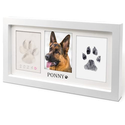 MYPAWLETS Paw Print Frame Kit,Dog/Cat Paw Print Keepsake,XL White - color: Extra Large-white