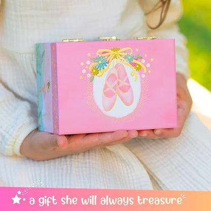 Giggle & Honey® Musical Ballerina Jewelry Box for Girls | Music Boxes for Little Girls, Toddler Jewelry Box for 4 Year Old Kids, Toys for Toddlers, Birthday Gifts for Kids 5-9 Years - style: Twirling Ballerina