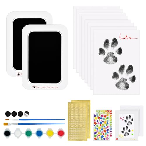 Paw Print Kit for Dogs - Extra-Large Clean Touch Dog Paw Print Kit, Mess-Free Baby Footprint Kit Inkless Hand and Footprint Kit, Dog Nose Print Kit DIY Gift for Dog Lover for Puppy & Newborn