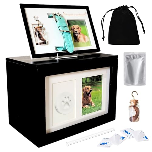 Urn for Ashes for Pets Large 9.5 × 5.71 × 7.13 Pet Urn for Dogs, Dog Ashes Keepsake, Pet Memory Box, Cremation Memorial Box, Urnas para Cenizas de Perros