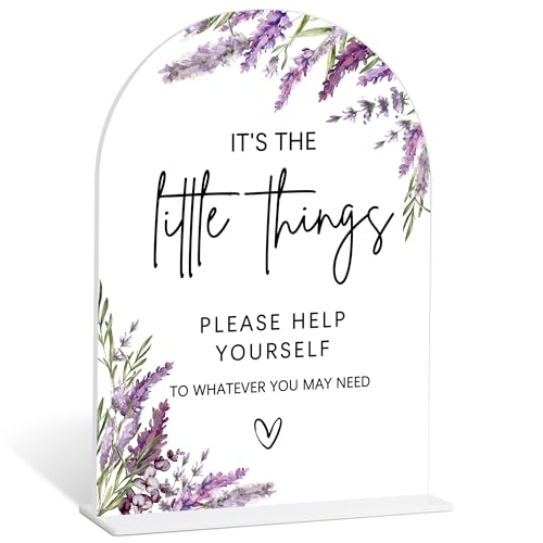 Wedding Guests Restroom Sign, His and Hers Bathroom Decor, Lavender Bridal Shower Decorations, Centerpieces for Tables, Acrylic Table Signs with Base for Wedding Reception and Bridal Party Decor, 2E - color: Wedding Guests Restroom Sign-31