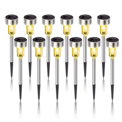 Solar Lights Outdoor Waterproof, Solar Garden Lights, Warm White, 12Pack - color: Warm White, size: 12 Pack