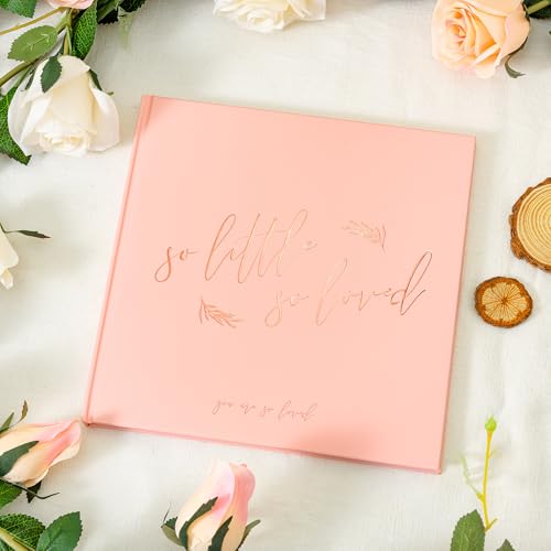 Calculs So Little So Loved Baby Shower Guest Book, Pink - color: Pink & Rose Gold