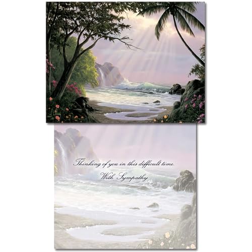 Leanin' Tree Words of Comfort Sympathy Cards, 12 Bulk with Envelopes | Made In USA, For Loss Of Loved One, Elegant Bereavement Condolences Card Collection, to Show Your Support