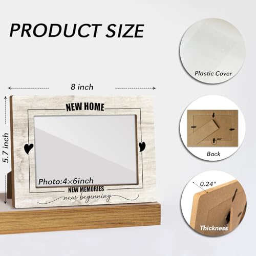 Housewarming Gifts for Women Wooden Photo Dispaly Picture Frames for Desk New House Gift Ideas Best Housewarming Gift Family Pictures Frames Welcome Home Gifts Picture Frame 4x6 Jk0250 - color: XK09