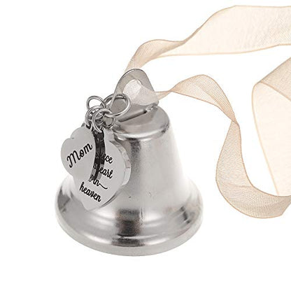 MOM Memorial Christmas Ornament Bell for Loss of Loved One | Sympathy Gift for Loss of Loved one, A Piece of My Heart is in Heaven, Loss of Mother, Christmas Tree Pendant Ornaments - style: MOM
