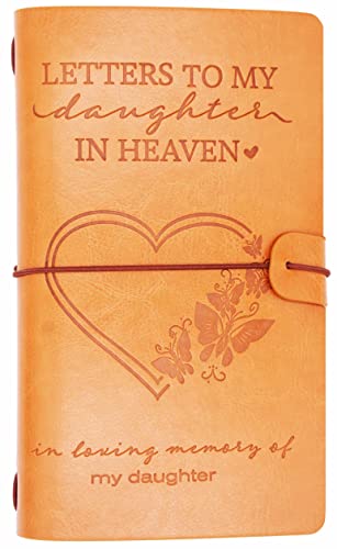 Memorial Remembrance Gift-Sympathy Present for Loss of Beloved Daughter,Bereavement Gift-Refillable Travel Photo Diary Journal-Those We Love Don't Go-Letters to My Daughter in Heaven,In Loving Memory - style: 5-Letters to My daughter in Heaven