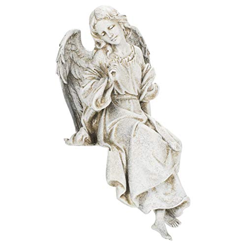 Joseph's Studio by Roman, 12.75" H Sitting Angel Garden Statue, Outdoor Decor