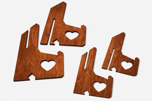 Wooden Heart Memorial Guest Book Alternative, Featuring-Forever in Our Hearts, Signing Hearts with Display Stand (135 Trinkets) - size: 135 Trinkets