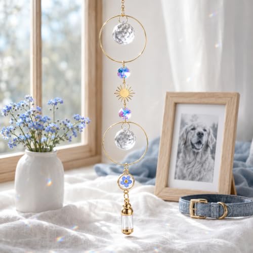 Yalikop Pet Memorial Urn Suncatcher Dog Cat Memorial Gifts,Sun - style: Sun
