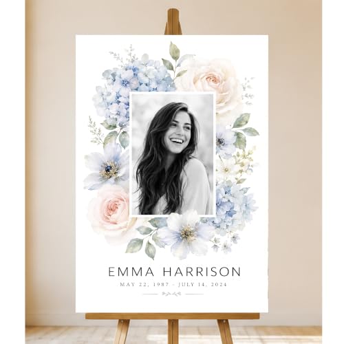 Personalized Funeral Celebration Of Life Welcome Sign #11 - color: Style 11